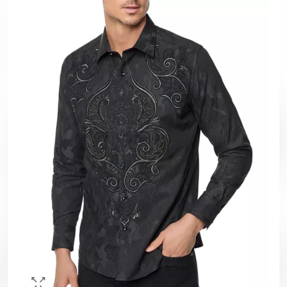NWT Robert Graham
Men's Saldibar Embroidered Dress Shirt